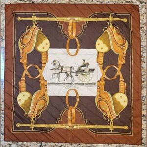 Hermes Ledoux Silk Square Scarf